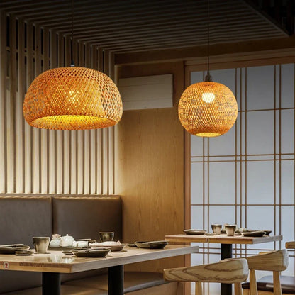 Handwoven Bamboo Pendant Lamp
