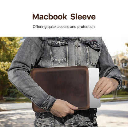 Luxury Genuine Leather Laptop Sleeve