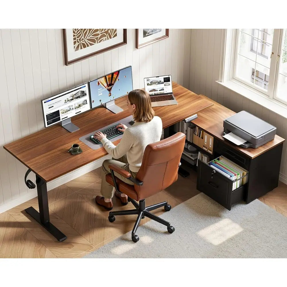 Summit Executive Lift L-Desk