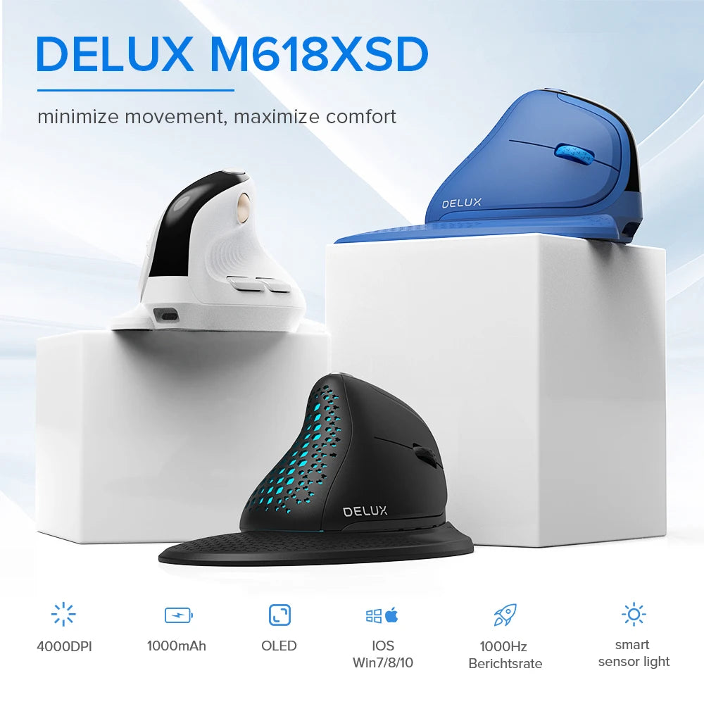 Delux M618XSD Vertical Mouse