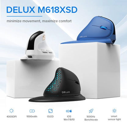Delux M618XSD Vertical Mouse