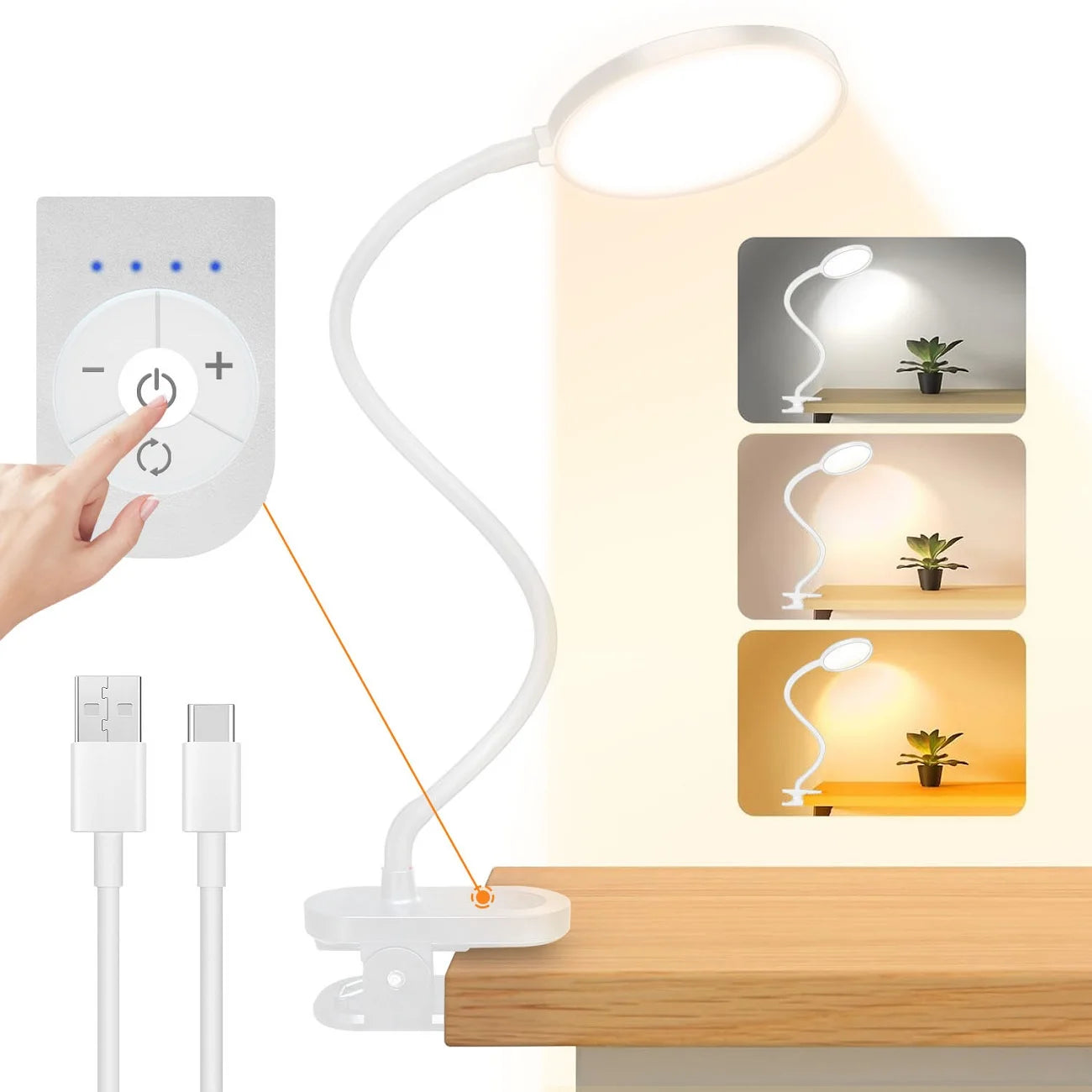 3.5in LED Clip Desk Lamp