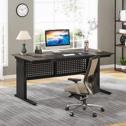Parkview L-Shaped Executive Desk with Storage Cabinet & File Drawer