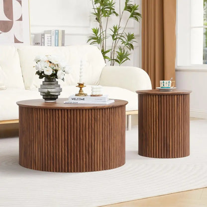 Delacourt Walnut Coffee Table Set