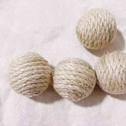 Handmade Sisal Sound Balls for Kittens