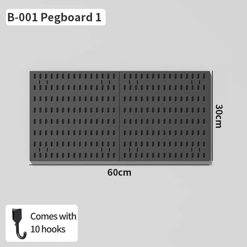 No-Holes Wall Pegboard Organizer