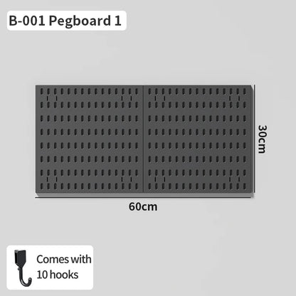 No-Holes Wall Pegboard Organizer
