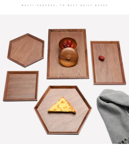 Black Walnut Hexagon Fruit Tray