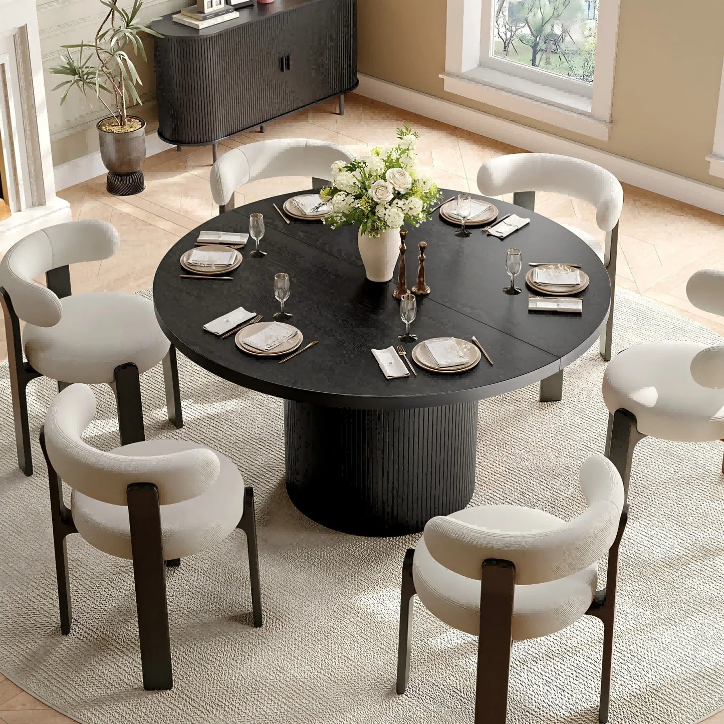 Marchetti Fluted Round Dining Table
