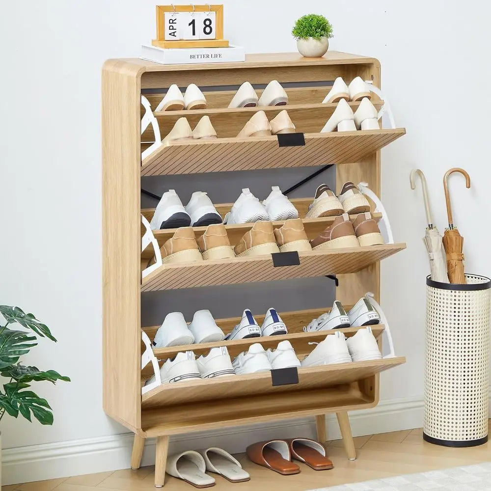 Slim 3-Tier Shoe Cabinet