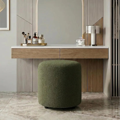 Round Vanity Ottoman Stool