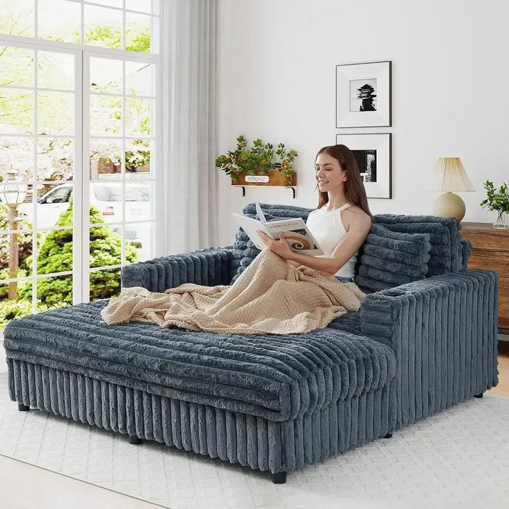 Halcyon Charging Chaise Loveseat
