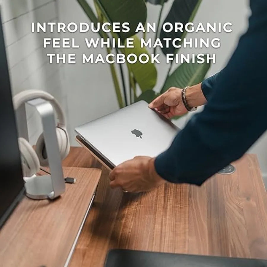 Adjustable Wood Laptop Stand for Desk