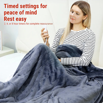 Wearable Heated Blanket Robe | Sleeves, Hood and Foot Pocket, 10 Heat Levels
