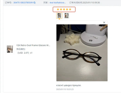 Y2K Oval Frame Sunglasses