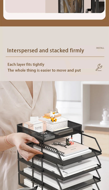 Metal Multi-Tier File Rack