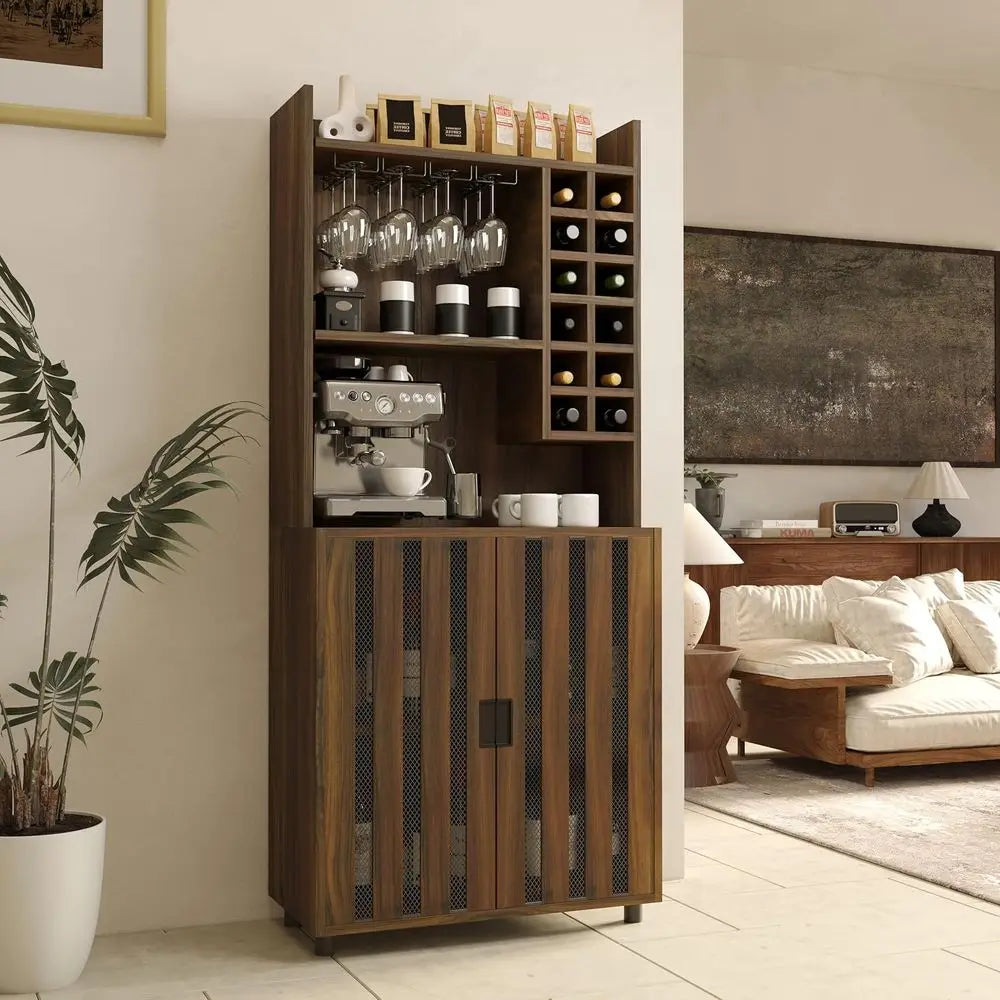 Tall Wine Bar Cabinet