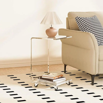 Acrylic Rolling Side Table