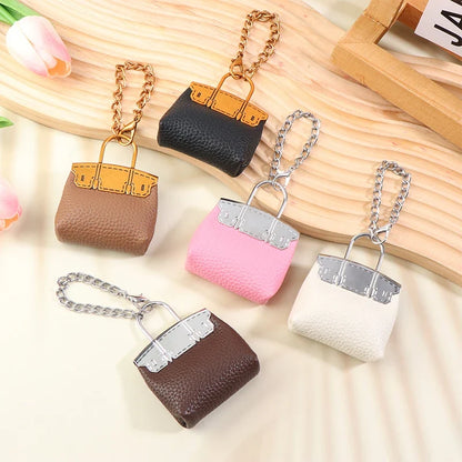 Mini Birkin-Style Bag Charm Keychain