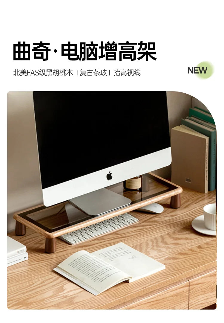 Solid Wood Desktop Monitor Stand