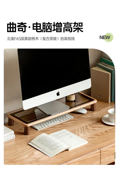 Solid Wood Desktop Monitor Stand