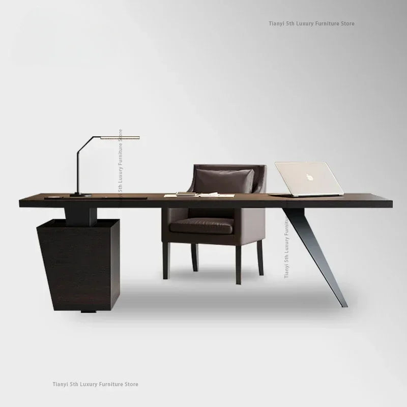 Milano Italian Minimalist Solid Wood Office Desk