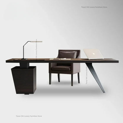 Milano Italian Minimalist Solid Wood Office Desk