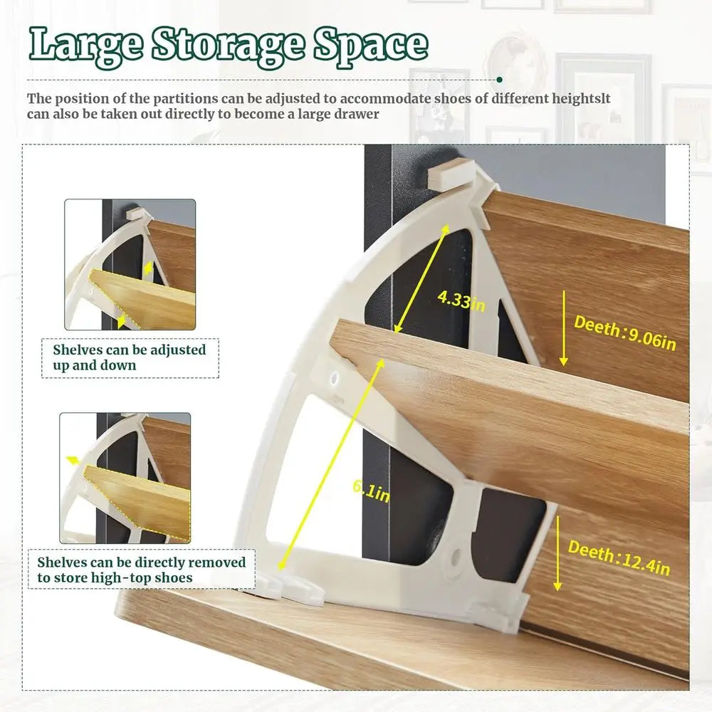 Slim 3-Tier Shoe Cabinet