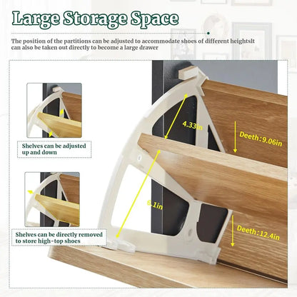 Slim 3-Tier Shoe Cabinet