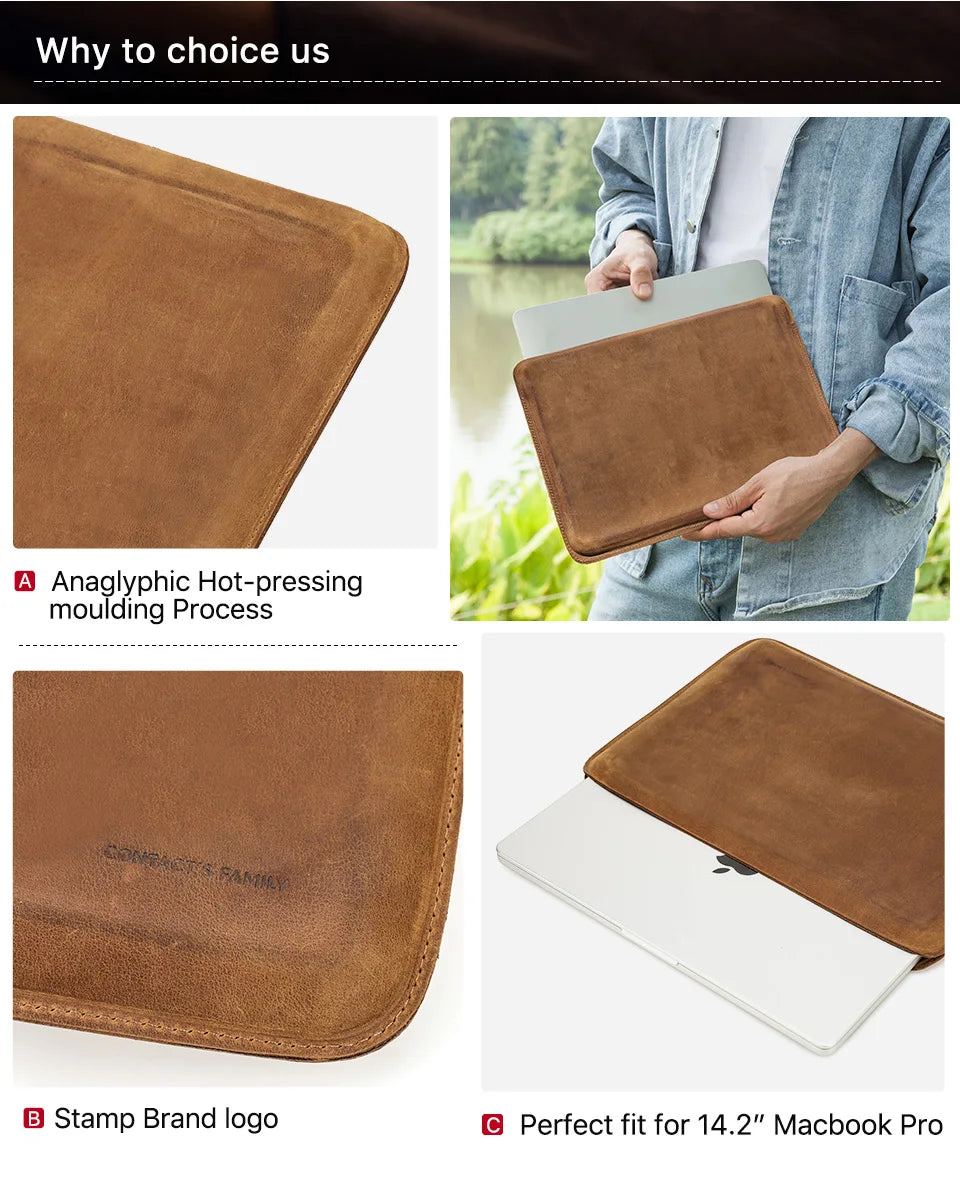 Cow Leather Laptop Sleeve