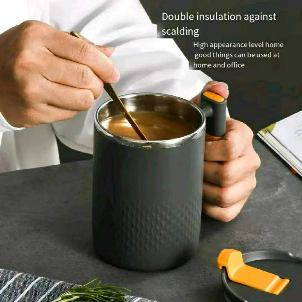 450ml Steel Travel Mug – Leak-Proof Handle