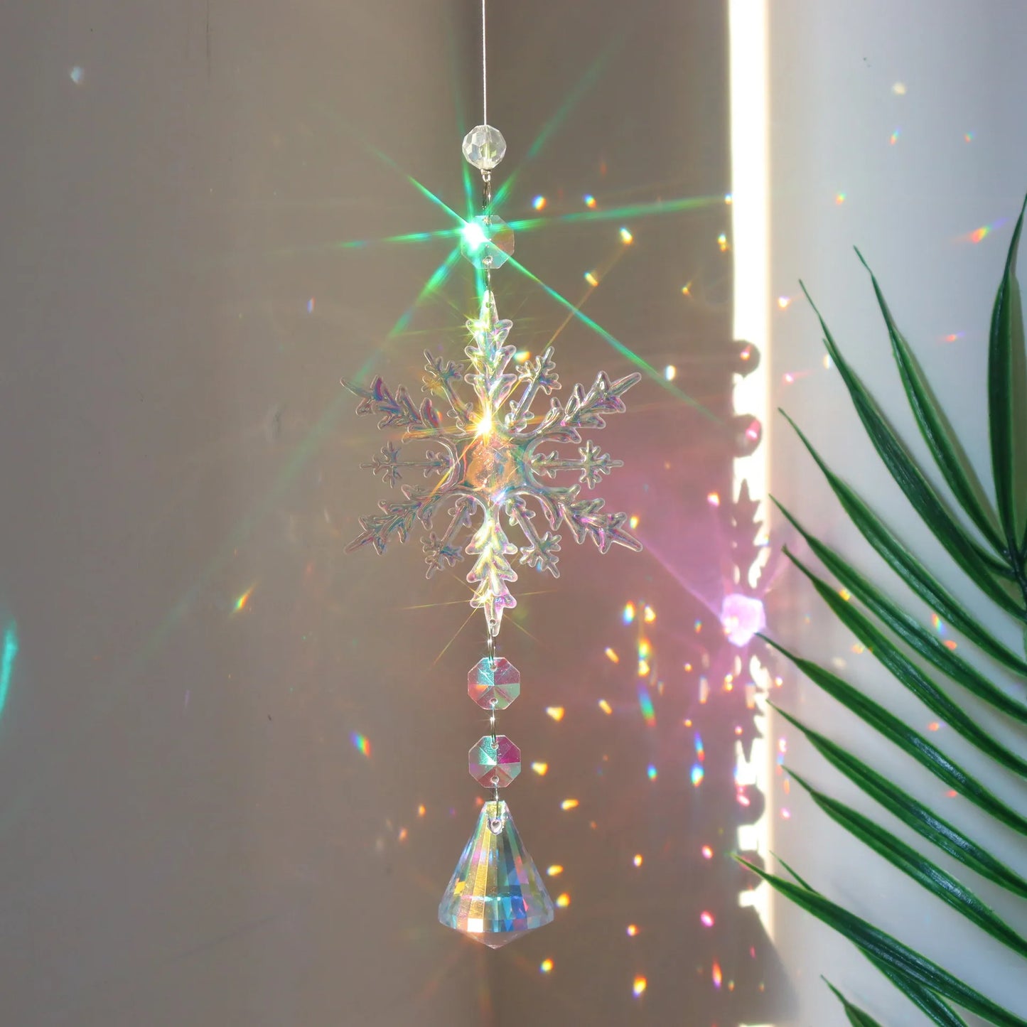 Crystal Snowflake Sun Catchers, Set of 4