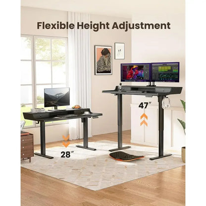 Height-Adjustable Gaming Standing Desk