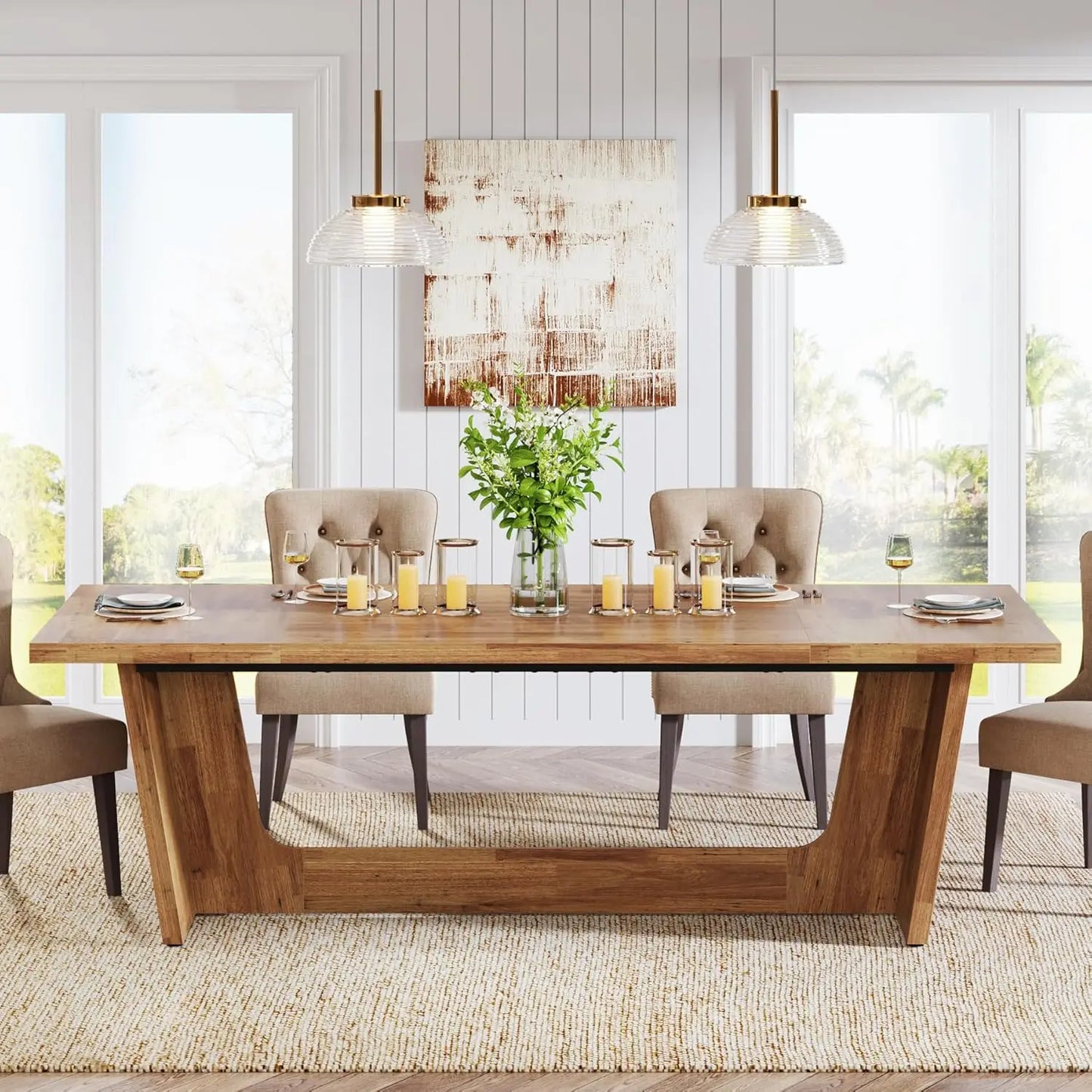 Millfield Farmhouse Pedestal Table