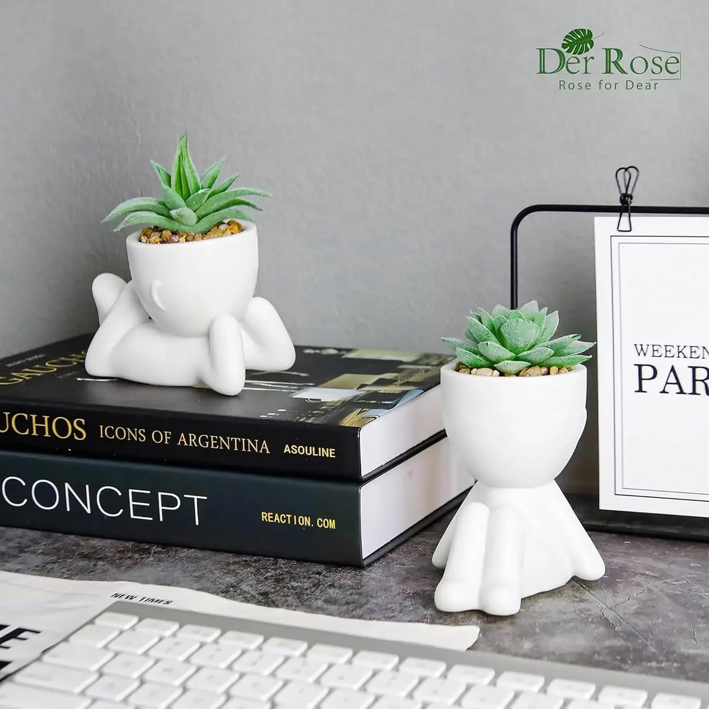 Fake Succulent Plants (2-Pack)