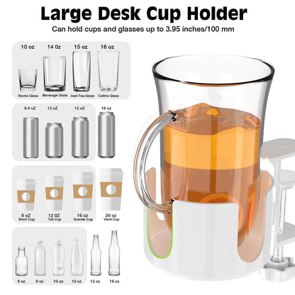 Spill-Proof Clamp Desk Cup Holder
