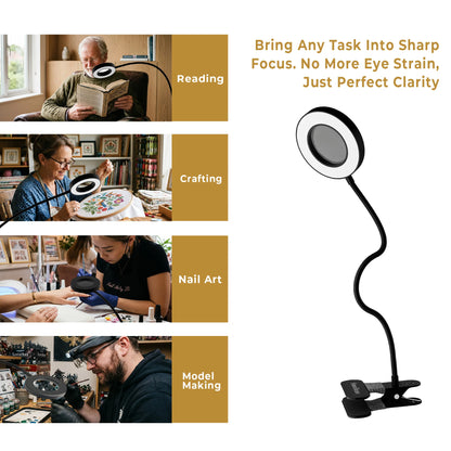 LED Magnifying Clamp Lamp