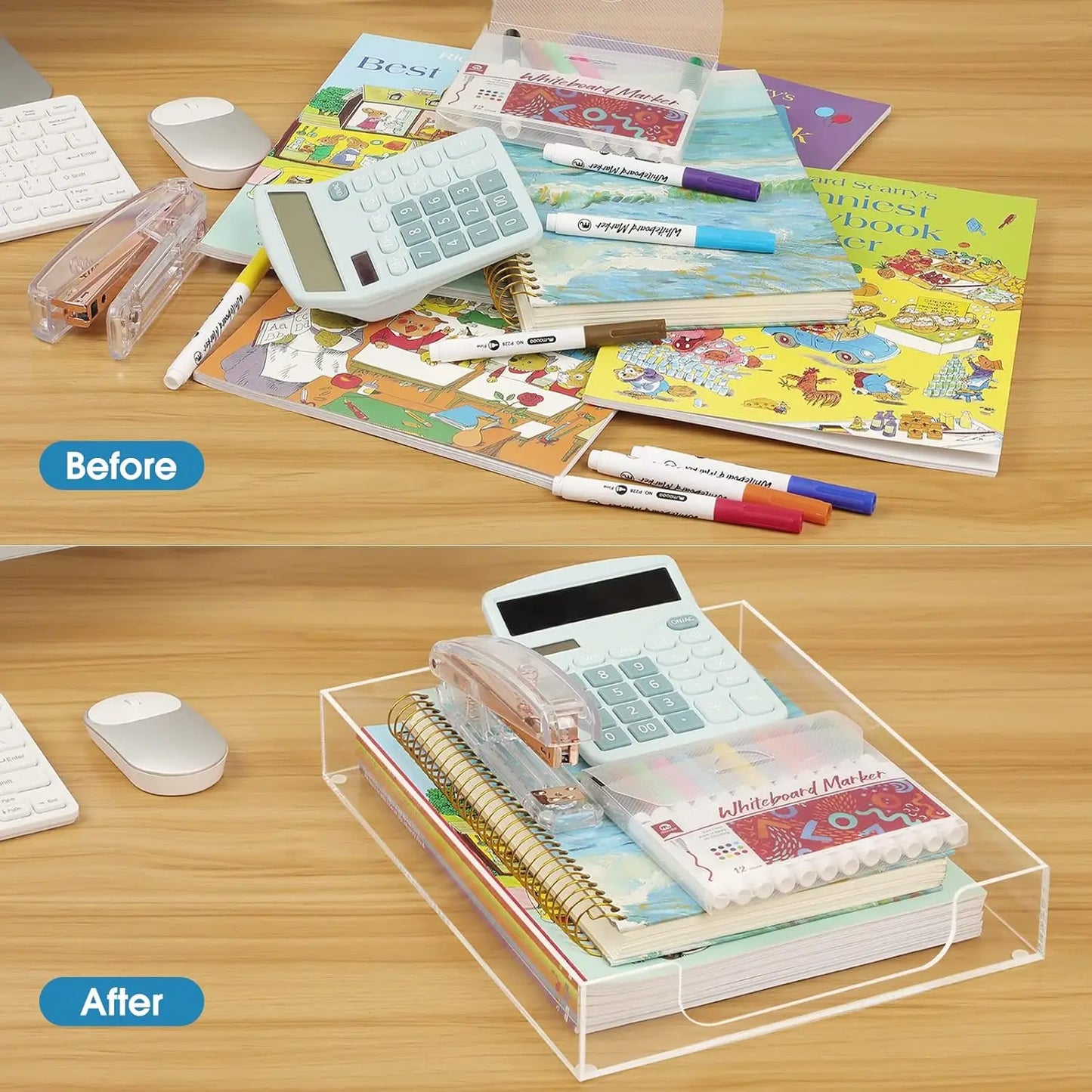 Clear Acrylic Desk Letter Tray