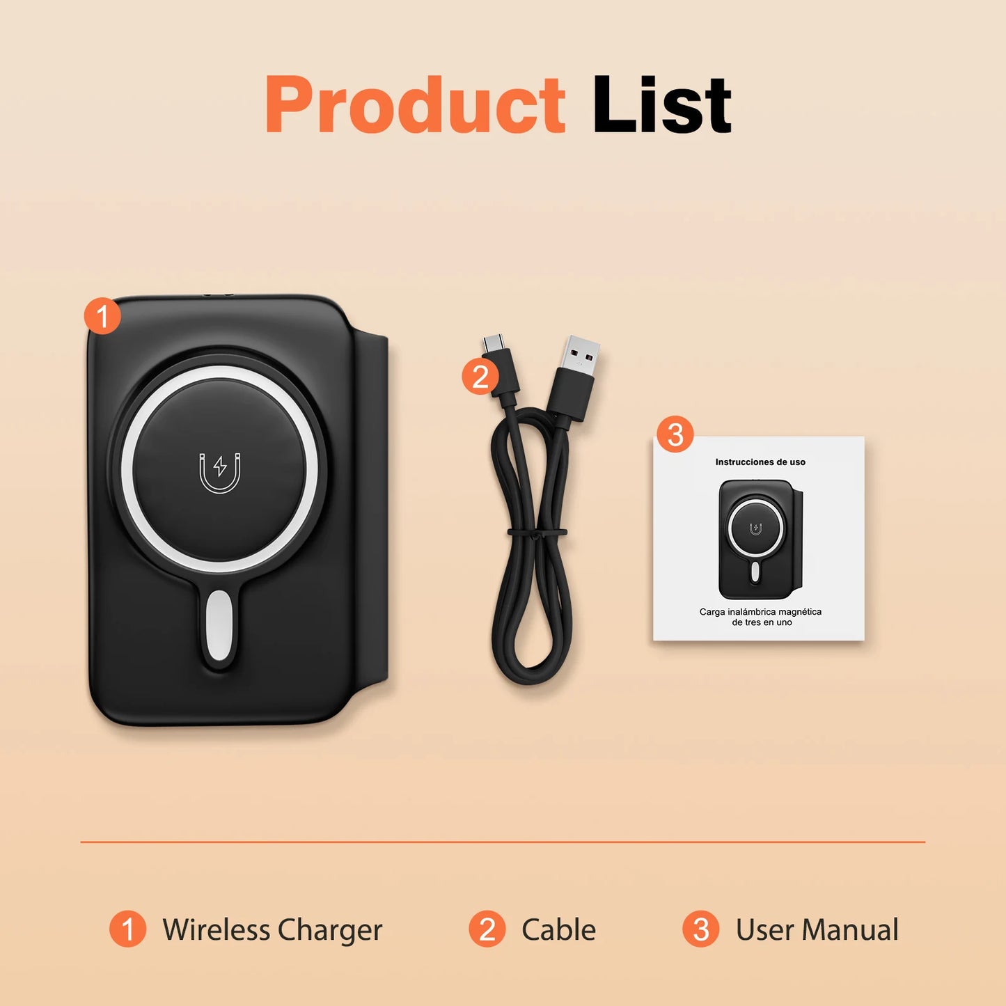 Foldable 3-in-1 Magnetic Charging Dock