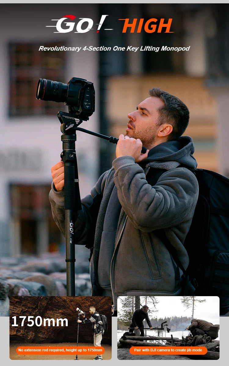 One-Click Carbon Fiber Monopod