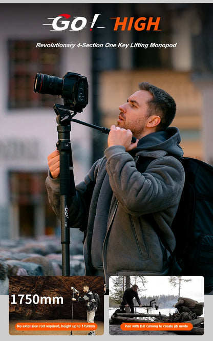 One-Click Carbon Fiber Monopod