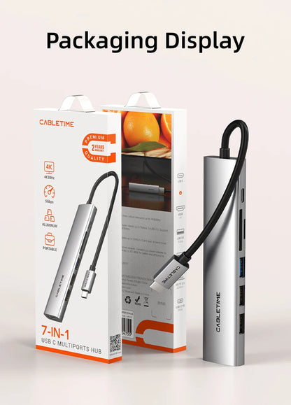 CABLETIME 7-in-1 USB-C Hub