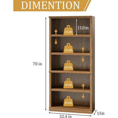 Tall Oak Bookcase
