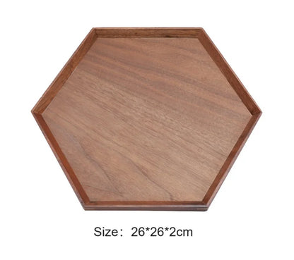 Black Walnut Hexagon Fruit Tray