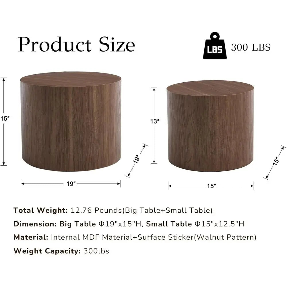 Sutton Round End Table Pair