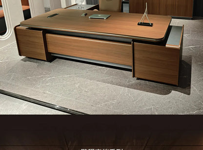 Designer Italian Solid Wood Executive L-Shaped Desk