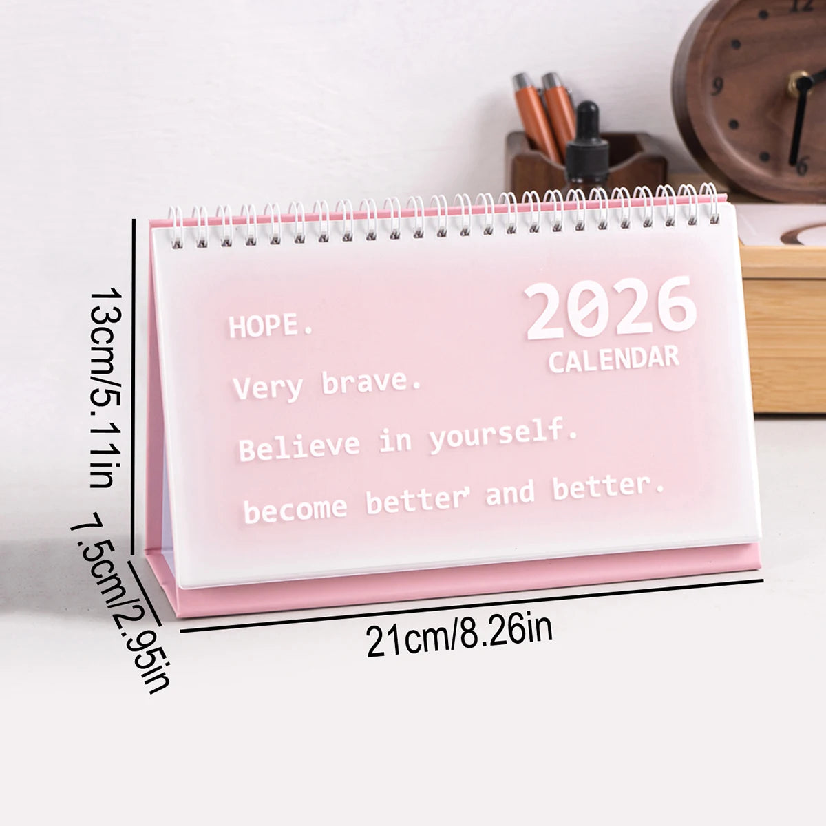 SpiralDesk 2026 Foldable Table Calendar