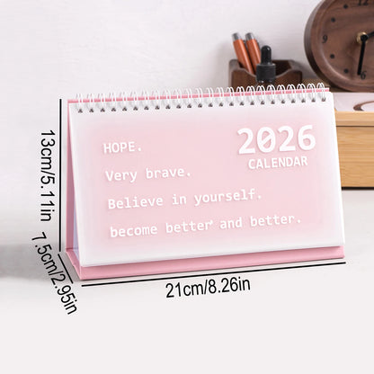 SpiralDesk 2026 Foldable Table Calendar