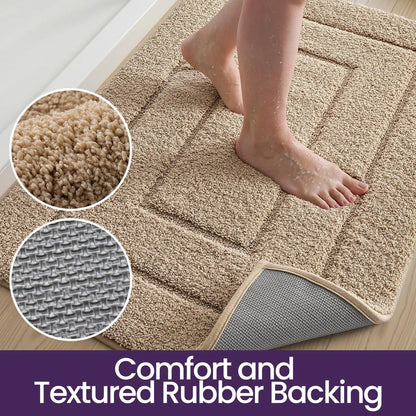 Ergové Bath Mat Polyester TPR Backing 5 Colors 3 Sizes