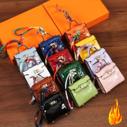 Crocodile Mini Bag Charm Keychain
